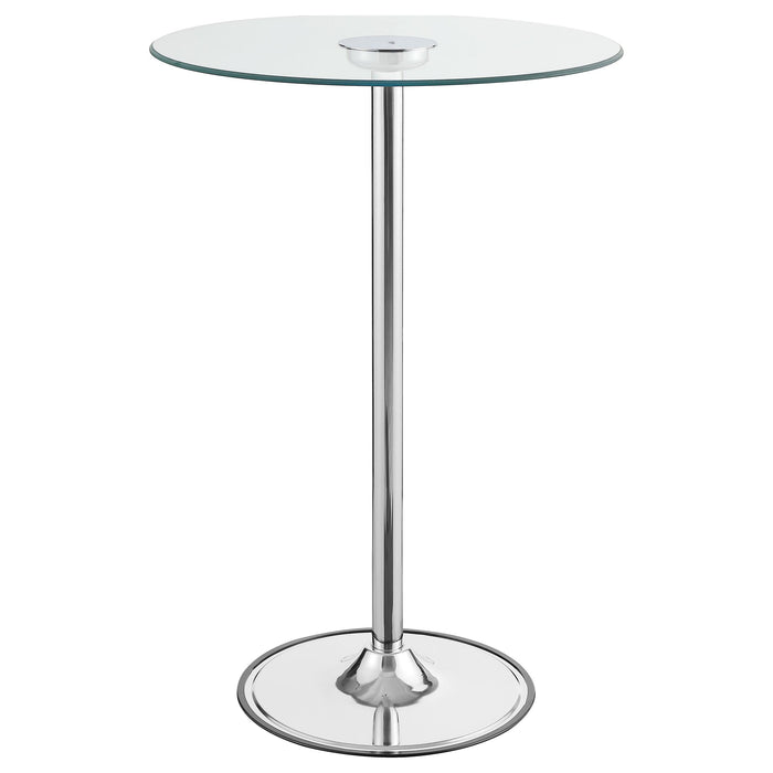 Thea LED Bar Table Chrome and Clear image