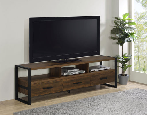 James 3-drawer Composite Wood 71" TV Stand Dark Pine image