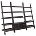 Colella 3-piece Storage Ladder Bookcase Set Cappuccino image