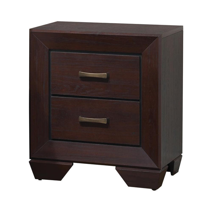 Kauffman 2-drawer Nightstand Dark Cocoa