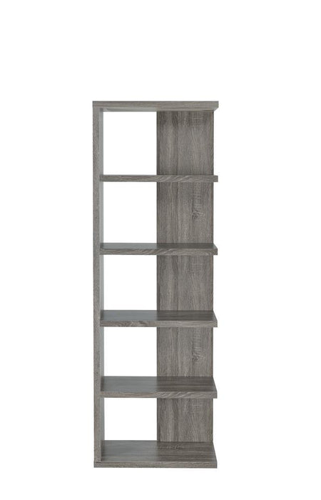 Harrison 5-tier Bookcase Weathered Grey