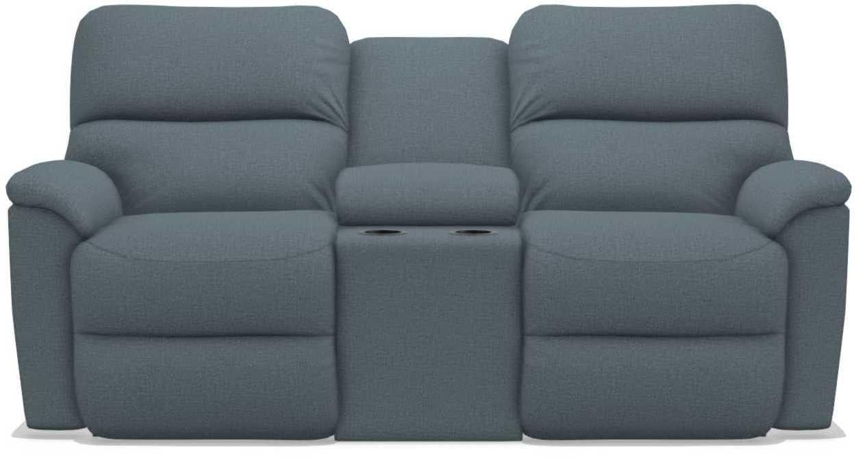 La-Z-Boy Brooks Denim Power Reclining Loveseat with Headrest and Console image