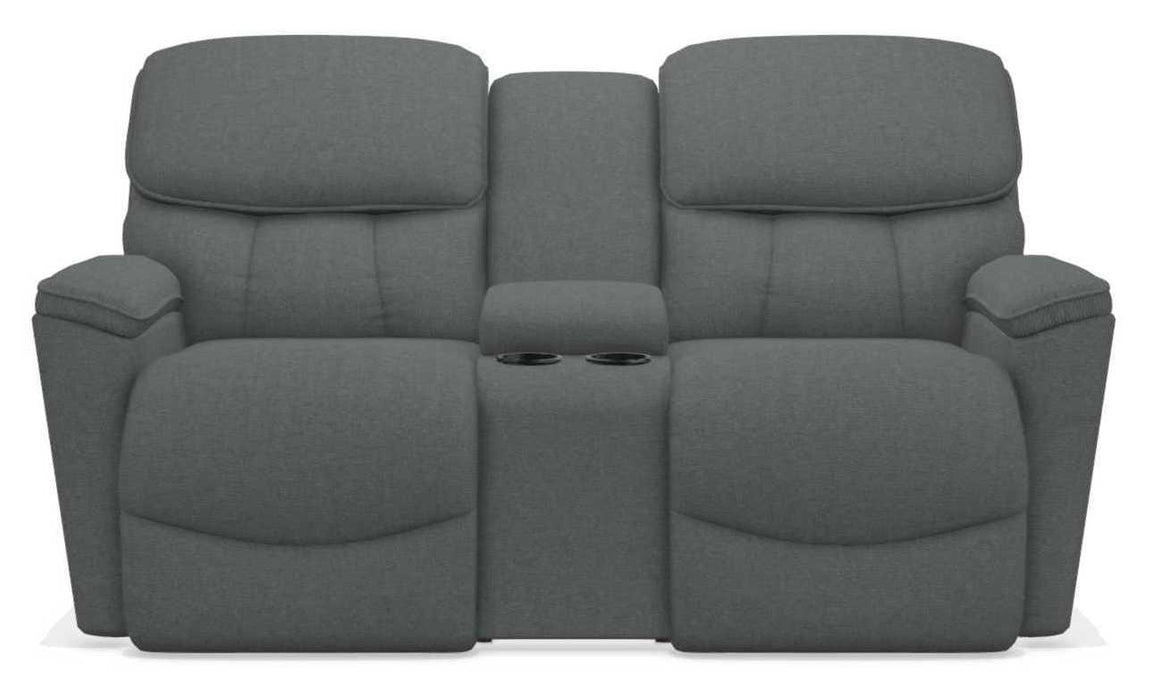 La-Z-Boy Kipling Grey Power Reclining Loveseat With Console image