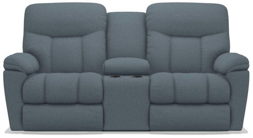 La-Z-Boy Morrison Denim Power Reclining Loveseat with Console image