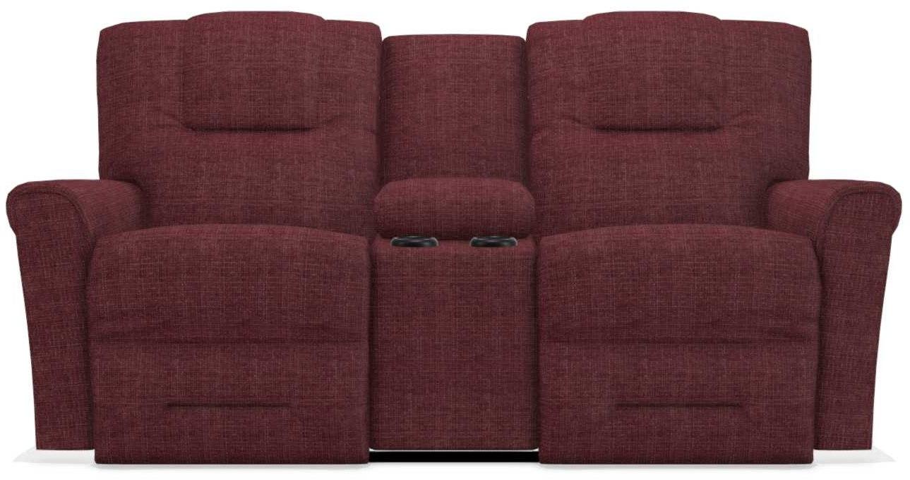 La-Z-Boy Easton Cherry Power Reclining Loveseat with Headrest And Console image