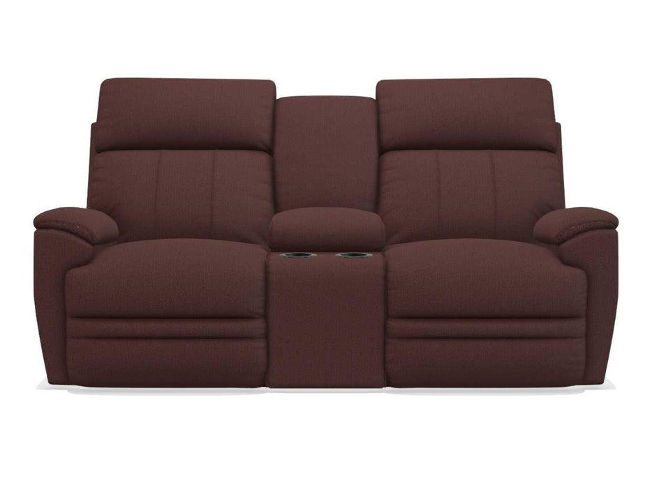 La-Z-Boy Talladega Burgundy Power Reclining Loveseat with Console image