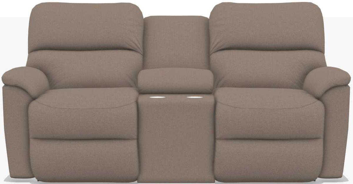 La-Z-Boy Brooks Cashmere Reclining Loveseat With Console image