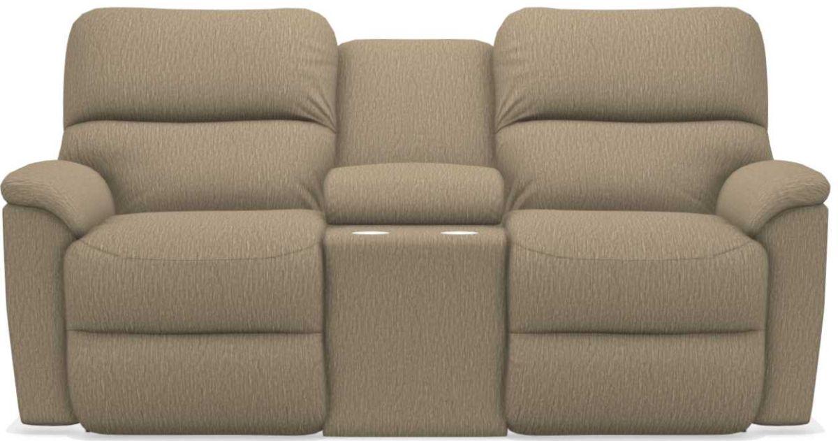 La-Z-Boy Brooks Driftwood Reclining Loveseat With Console image