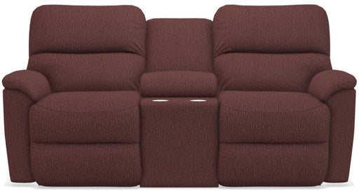 La-Z-Boy Brooks Burgundy Reclining Loveseat With Console image