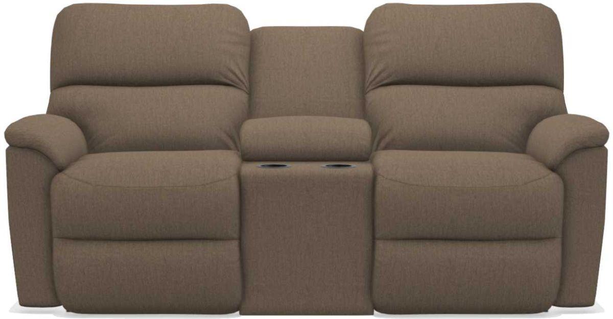 La-Z-Boy Brooks Java Reclining Loveseat With Console image