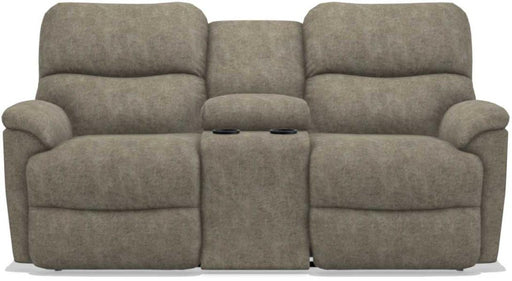 La-Z-Boy Trouper PowerRecline La-Z-Time Sable Reclining Loveseat with Headrest and Console image