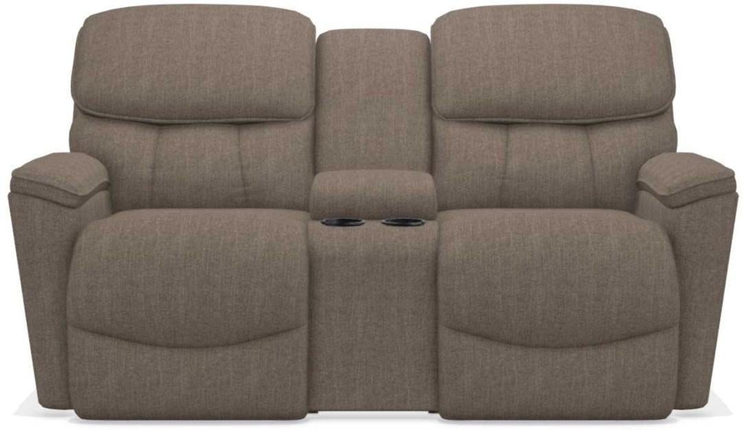 La-Z-Boy Kipling Otter La-Z-Time Power-Reclineï¿½ Reclining Loveseat With Power Headrest and Console image