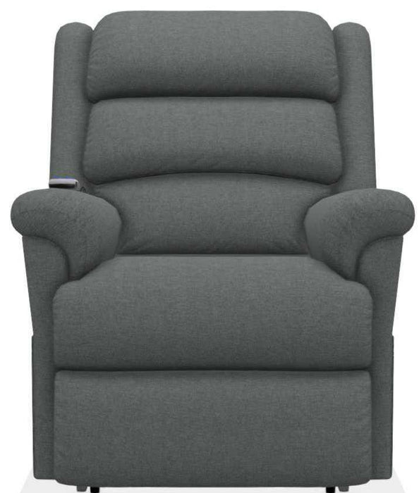 La-Z-Boy Astor Platinum Grey Power Lift Recliner with Headrest and Lumbar image