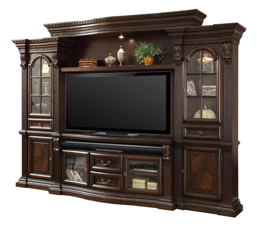 Parker House Bella 4pc Entertainment Estate Wall in Dark Almond image