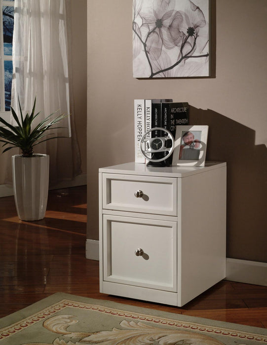 Parker House Boca 4-Piece L-Shaped Modular Office Credenza in Cottage White