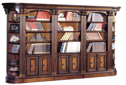 Parker House Huntington 5 Piece Library Bookcase Wall in Vintage Pecan image