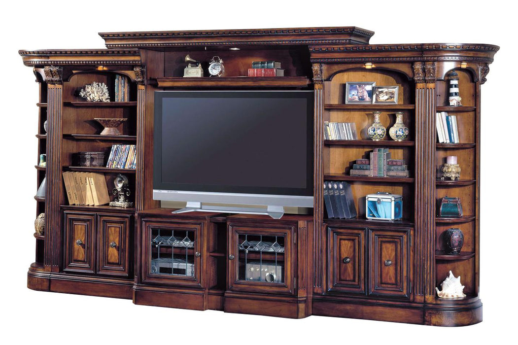 Parker House Huntington Expandable Open Entertainment Wall in Vintage Pecan image