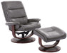 Parker House Knight Manual Reclining Swivel Chair and Ottoman Ice image