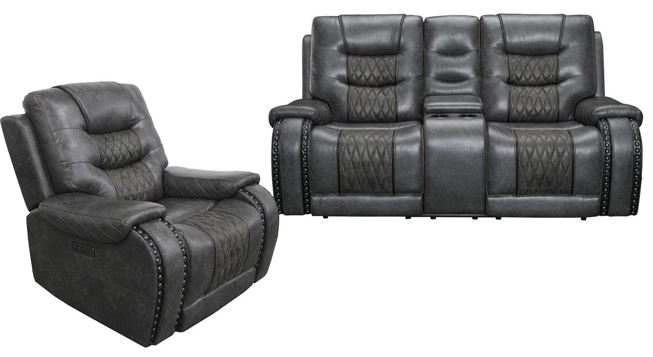 Parker House Outlaw Power Console Loveseat in Stallion