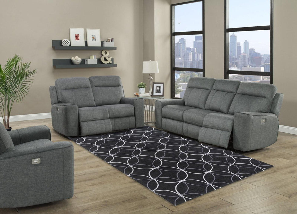 Parker House Parthenon Loveseat Dual Power with USB and Power Headrest in Titanium