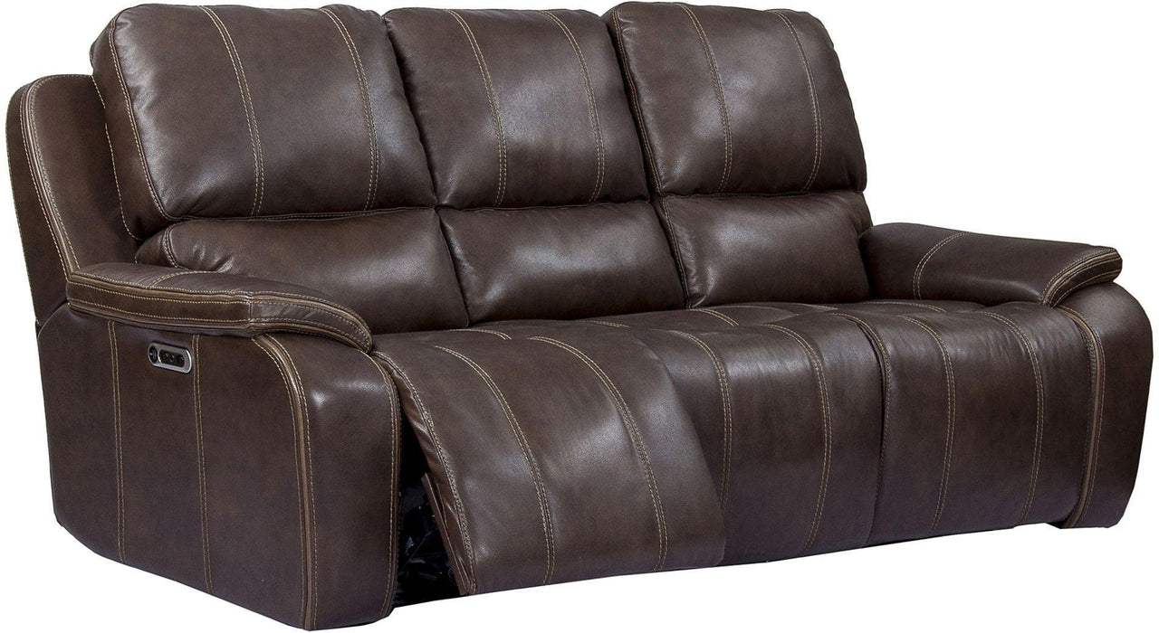 Parker House Potter Sofa Dual PWR Recliner w/ USB & PWR Headrest in Walnut