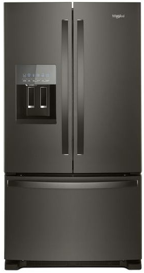 Whirlpool� 24.7 Cu. Ft. Fingerprint Resistant Black Stainless French Door Refrigerator image