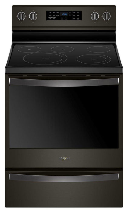 Whirlpool� 30" Fingerprint Resistant Black Stainless Steel Freestanding Electric Range - Burnett Furniture (Henryetta, OK)