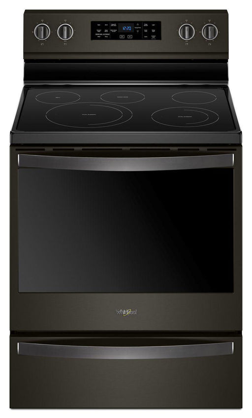 Whirlpool� 30" Fingerprint Resistant Black Stainless Steel Freestanding Electric Range - Burnett Furniture (Henryetta, OK)