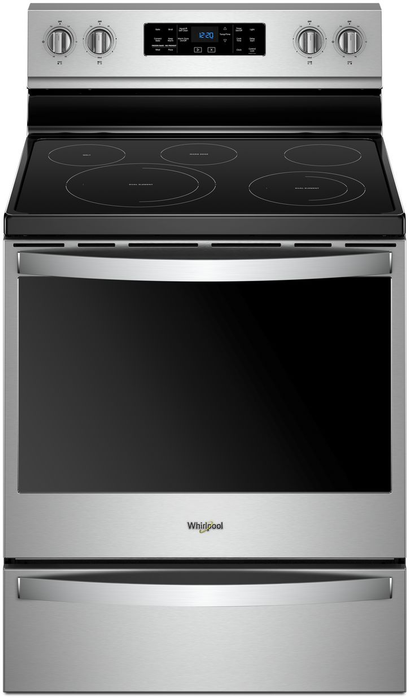 Whirlpool� 30" Fingerprint Resistant Stainless Steel Freestanding Electric Range - Burnett Furniture (Henryetta, OK)