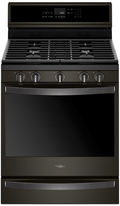 Whirlpool� 30" Fingerprint Resistant Black Stainless Steel Freestanding Gas Range image