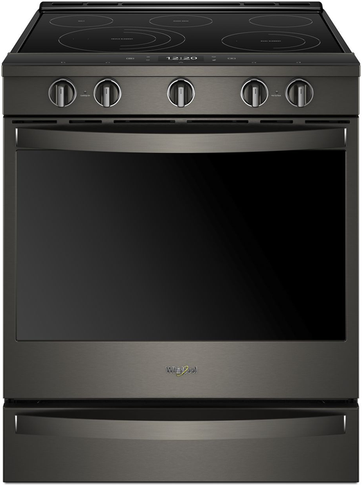 Whirlpool� 30" Fingerprint Resistant Black Stainless Steel Smart Slide-In Electric Range image