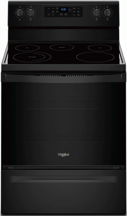 Whirlpool� 30" Black Free Standing Electric Range - Burnett Furniture (Henryetta, OK)