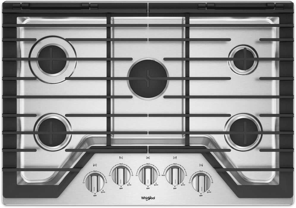 Whirlpool� 30" Stainless Steel Gas Cooktop - Burnett Furniture (Henryetta, OK)