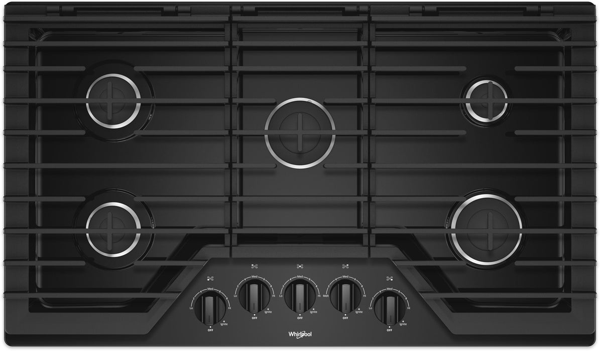 Whirlpool� 36" Black Gas Cooktop image