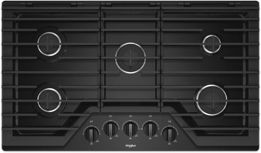 Whirlpool� 36" Black Gas Cooktop image