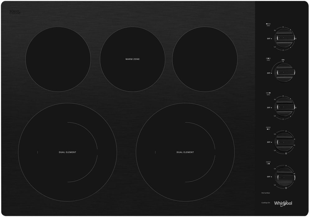 Whirlpool� 30" Black Electric Cooktop - Burnett Furniture (Henryetta, OK)