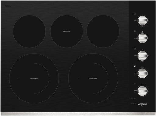 Whirlpool� 30" Stainless Steel Electric Cooktop - Burnett Furniture (Henryetta, OK)