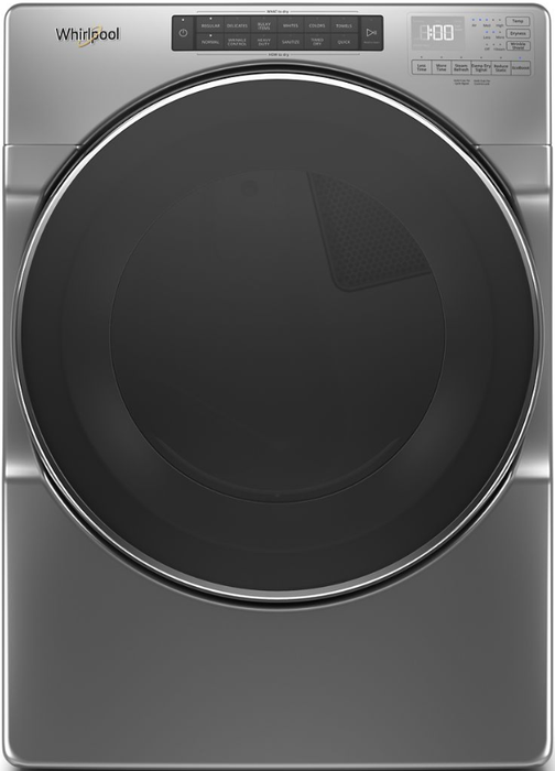 Whirlpool� 7.4 Cu. Ft. Chrome Shadow Front Load Gas Dryer - Burnett Furniture (Henryetta, OK)