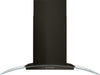 Whirlpool� 36" Black Stainless Concave Glass Wall Mount Range Hood image