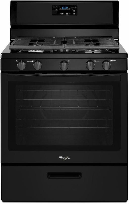 Whirlpool� 30" Black Free Standing Gas Range - Burnett Furniture (Henryetta, OK)