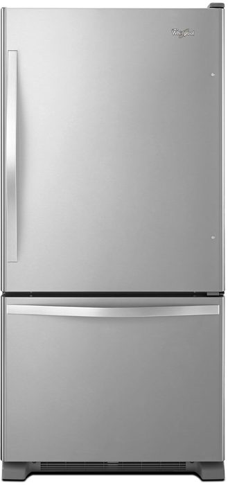 Whirlpool� 18.5 Cu. Ft. Stainless Steel Ft. Bottom Freezer Refrigerator image