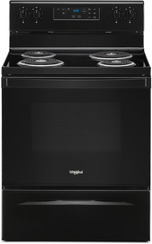 Whirlpool� 30" Black Free Standing Electric Range image