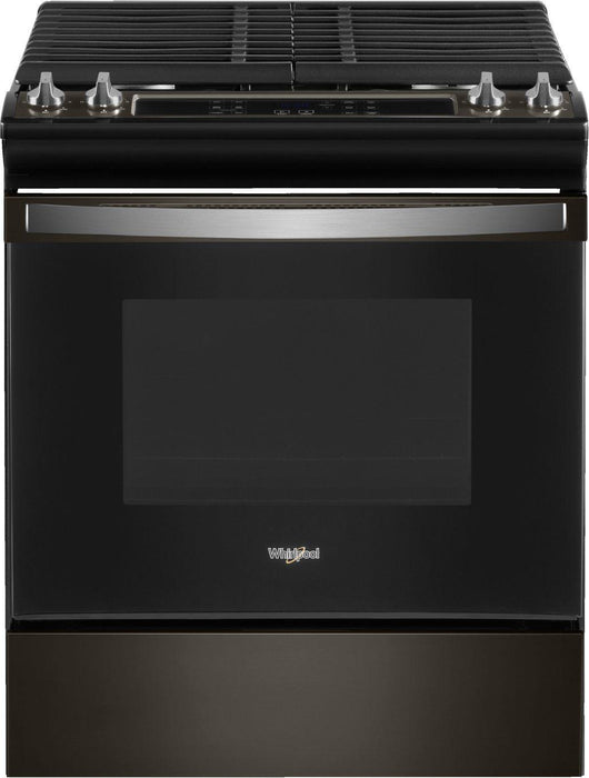 Whirlpool� 30" Black Stainless Freestanding Gas Range image