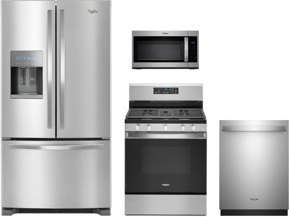 Whirlpool� 4 Piece Fingerprint Resistant Stainless Steel Kitchen Package - Burnett Furniture (Henryetta, OK)