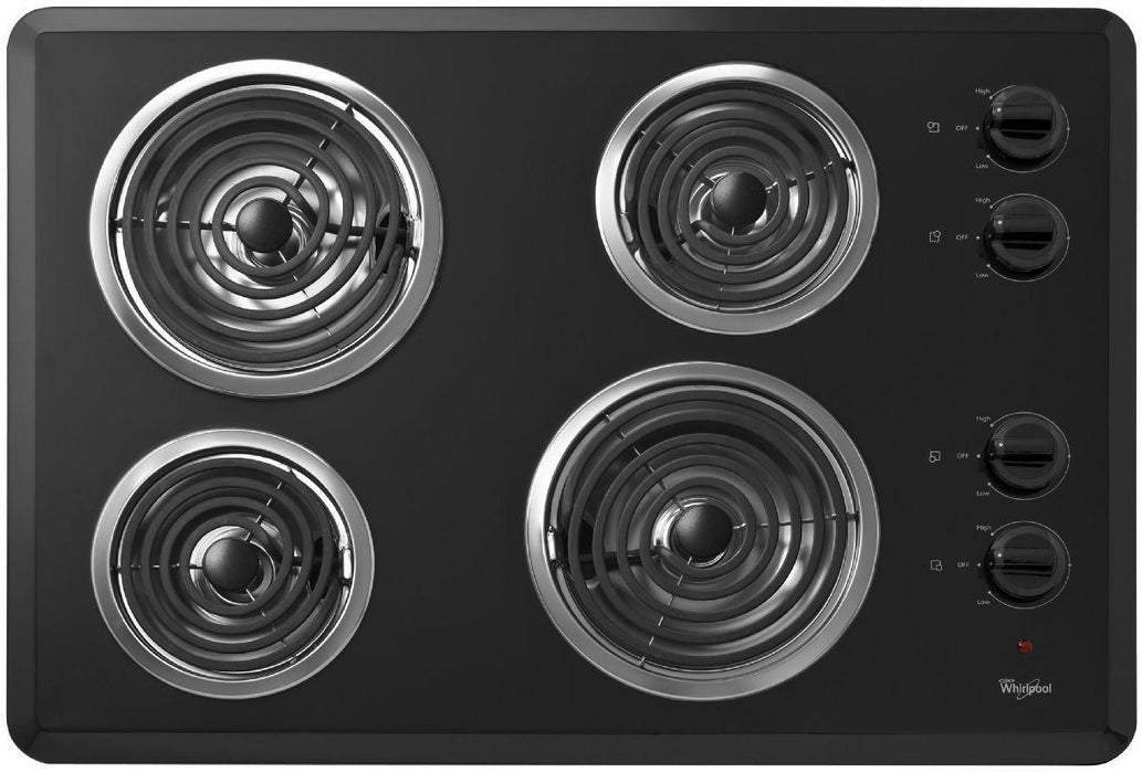 Whirlpool� 30" Black Electric Cooktop - Burnett Furniture (Henryetta, OK)