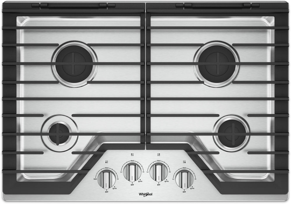 Whirlpool� 30" Stainless Steel Gas Cooktop - Burnett Furniture (Henryetta, OK)